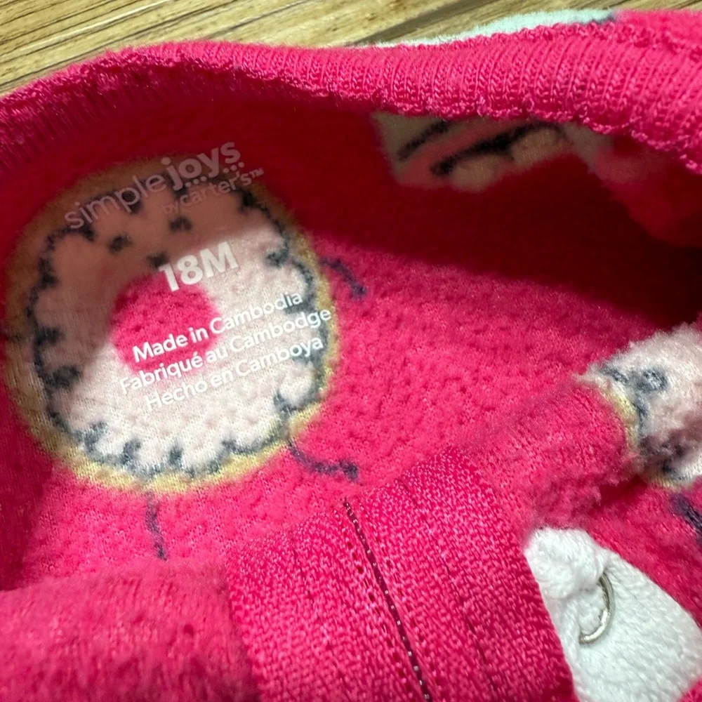Carter’s | Baby Girl Fleece Footie Pajama | 18M